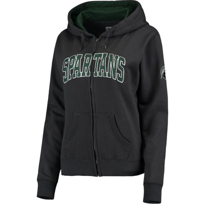 Colosseum Charcoal Michigan State Spartans Arched Name Full-zip Hoodie