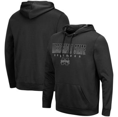 Colosseum Black Mississippi State Bulldogs Blackout 3.0 Pullover Hoodie
