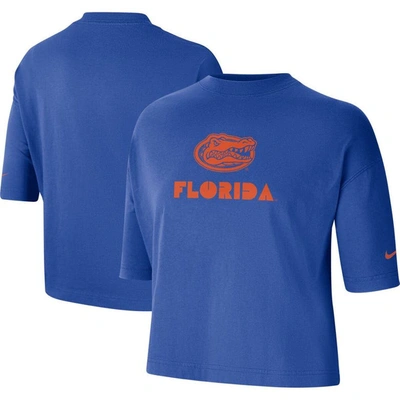 Nike Royal Florida Gators Crop Performance T-shirt