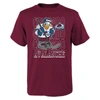 OUTERSTUFF YOUTH BURGUNDY COLORADO AVALANCHE DISNEY DONALD DUCK THREE-PEAT T-SHIRT