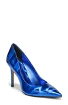 Sam Edelman Hazel Pointed Toe Pump In Royal Blue Liquid Metallic