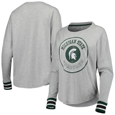COLOSSEUM COLOSSEUM HEATHERED GRAY MICHIGAN STATE SPARTANS ANDY LONG SLEEVE T-SHIRT