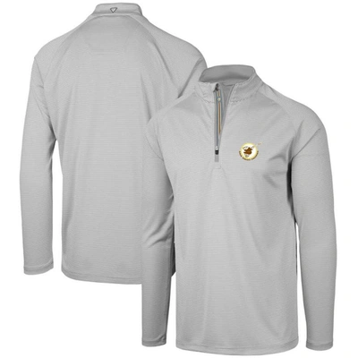 Levelwear Men's  Gray San Diego Padres Orion Historic Logo Raglan Quarter-zip Jacket