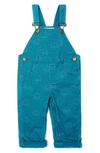 Dotty Dungarees Kids' Polar Bear Print Cotton Overalls In Blue