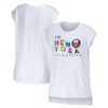 Wear By Erin Andrews White New York Islanders Greetings From Muscle T-shirt In White