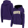 Colosseum Stadium Athletic Purple Washington Huskies Arched Name Full-zip Sweatshirt In Purple