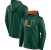 FANATICS FANATICS BRANDED GREEN MIAMI HURRICANES ON THE BALL PULLOVER HOODIE