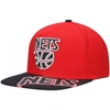 Mitchell & Ness Men's  X Lids Red, Black New Jersey Nets Hardwood Classics Reload 3.0 Snapback Hat In Red