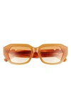 Pared Small & Mighty 51.5mm Geometric Sunglasses In Caramel Gradient Terracotta