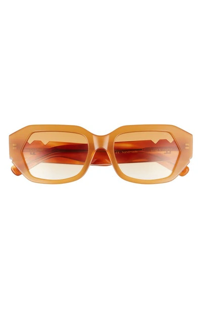 Pared Small & Mighty 51.5mm Geometric Sunglasses In Caramel Gradient Terracotta