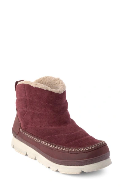 Manitobah Mukluks Pacific Puffer Waterproof Boot In Burgundy