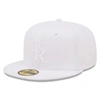 NEW ERA NEW ERA COLORADO ROCKIES WHITE ON WHITE 59FIFTY FITTED HAT