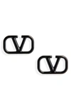 Valentino Vlogo Signature Stud Earrings In 0no Nero