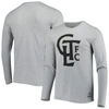 Mitchell & Ness Men's  Heathered Gray Charlotte Fc Logo Long Sleeve T-shirt In Heather Gray