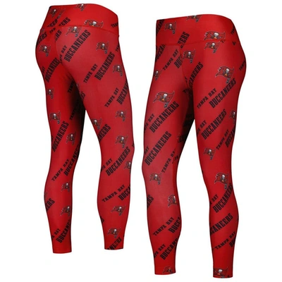 Concepts Sport Red Tampa Bay Buccaneers Breakthrough Allover Print Lounge Leggings