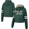 COLOSSEUM COLOSSEUM GREEN MICHIGAN STATE SPARTANS RETRO CROPPED PULLOVER HOODIE