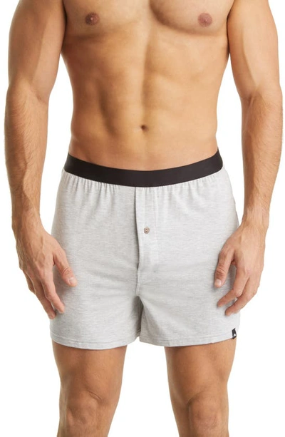 Meundies Knit Boxers In Heather Grey