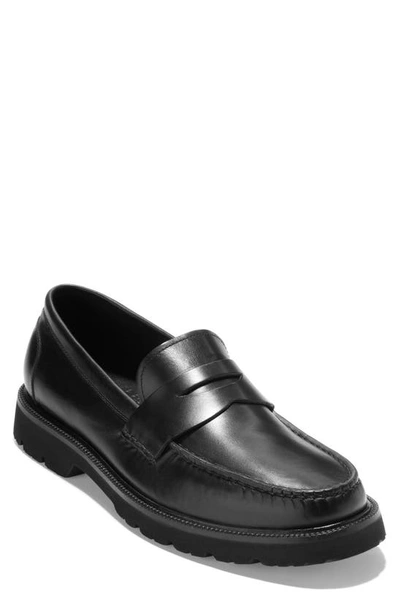 Cole Haan American Class Penny Loafers In Black Brushoff