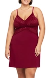 Montelle Intimates Modal Blend Short Chemise In Sangria