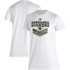 ADIDAS ORIGINALS ADIDAS WHITE NEBRASKA HUSKERS MILITARY APPRECIATION AEROREADY T-SHIRT