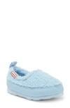 Hunter Kids' Water Resistant Fleece Slipper In Blue Frost