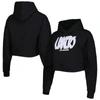 LUSSO LUSSO BLACK LOS ANGELES LAKERS LAYLA WORLD TOUR CROPPED PULLOVER HOODIE