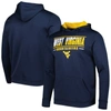 COLOSSEUM COLOSSEUM NAVY WEST VIRGINIA MOUNTAINEERS SLASH STACK 2.0 PULLOVER HOODIE