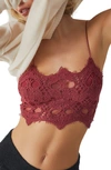Free People Athena Scallop Crochet Bralette In Red