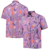 WES & WILLY WES & WILLY PURPLE CLEMSON TIGERS VINTAGE FLORAL BUTTON-UP SHIRT