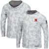 Colosseum Arctic Camo Maryland Terrapins Oht Military Appreciation Long Sleeve Hoodie Top In Arctic Camo
