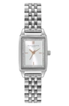 Olivia Burton Women's Quartz Silver-tone Stainless Steel Bracelet Watch 25.5mm X 20.5mm In White