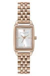 Olivia Burton Women's Quartz Carnation Gold-tone Stainless Steel Bracelet Watch 25.5mm X 20.5mm In White
