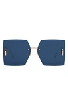 Dior 30montaigne 64mm Oversize Square Sunglasses In Blue