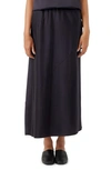 Eileen Fisher Silk-blend Bias Skirt In Black