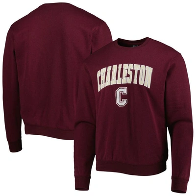 COLOSSEUM COLOSSEUM MAROON CHARLESTON COUGARS ARCH OVER LOGO PULLOVER SWEATSHIRT