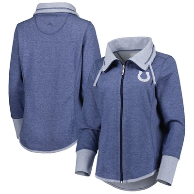 Tommy Bahama Heathered Royal Indianapolis Colts Sport Sun Fade Full-zip Sweatshirt In Heather Royal