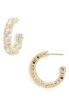 MELINDA MARIA OH SHE FANCY INSIDE OUT HUGGIE HOOP EARRINGS