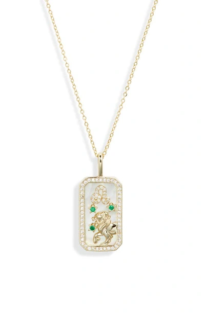 Melinda Maria Zodiac Pendant Necklace In Goldeo
