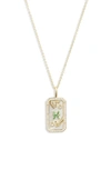 Melinda Maria Zodiac Pendant Necklace In Goldisces