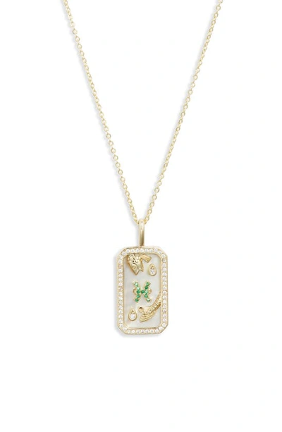 Melinda Maria Zodiac Pendant Necklace In Goldisces