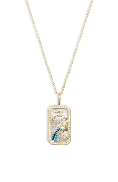 Melinda Maria Zodiac Pendant Necklace In Goldquarius