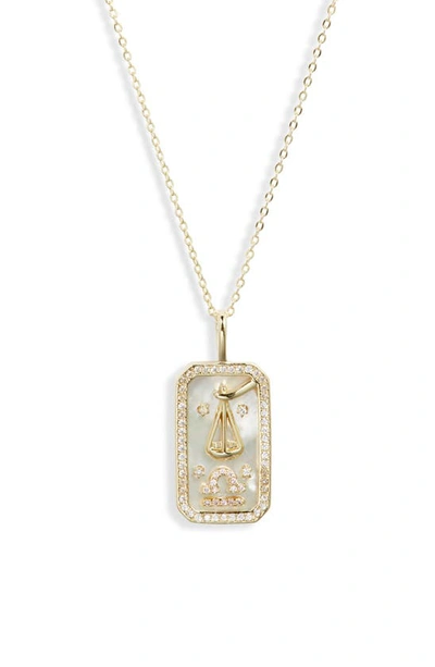 Melinda Maria Zodiac Pendant Necklace In Goldibra