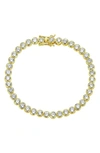 Melinda Maria Baroness Tennis Bracelet In Gold/white Diamondettes