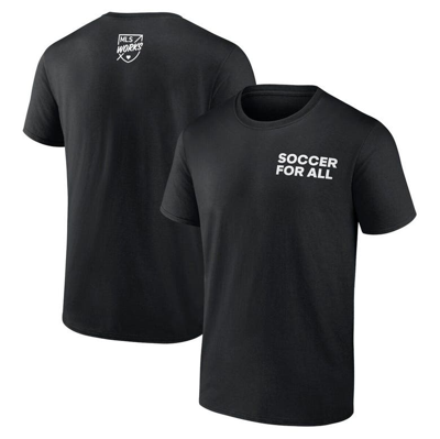 Fanatics Branded Black Mls Soccer For All T-shirt