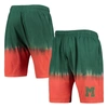 Mitchell & Ness Men's  Orange, Green Miami Hurricanes Tie-dye Shorts In Orange