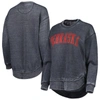 Pressbox Black Nebraska Huskers Vintage Wash Pullover Sweatshirt In Black
