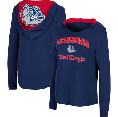 Colosseum Navy Gonzaga Bulldogs Catalina Hoodie Long Sleeve T-shirt
