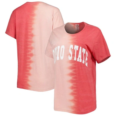 GAMEDAY COUTURE GAMEDAY COUTURE SCARLET OHIO STATE BUCKEYES FIND YOUR GROOVE SPLIT-DYE T-SHIRT