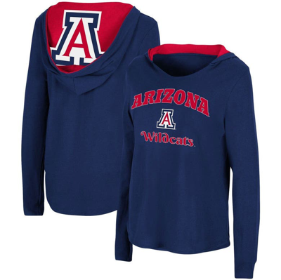 Colosseum Navy Arizona Wildcats Catalina Hoodie Long Sleeve T-shirt