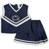LITTLE KING GIRLS YOUTH NAVY PENN STATE NITTANY LIONS TWO-PIECE CHEER SET